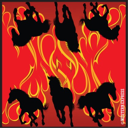 Бандана Red Flames Horses / BA-4006