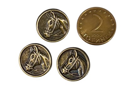 Декоративни копчета с конска глава