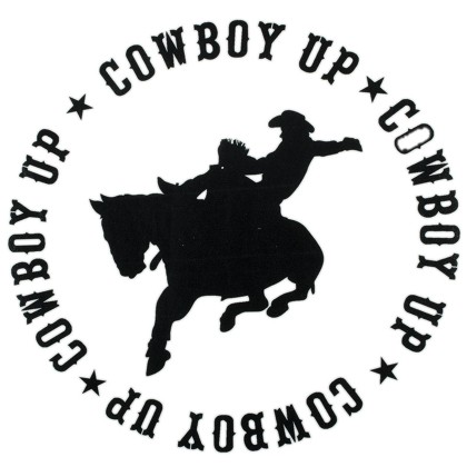 Стикер Cowboy Up / Western Express