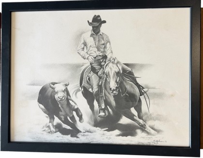 Графика 40х30 в черна рамка