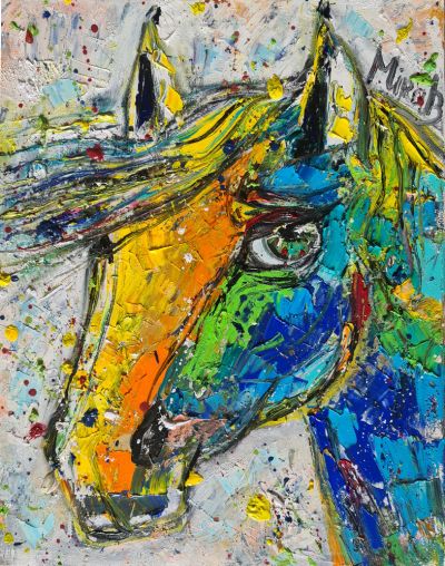 Картина на Мира Бъчварова - Щастлив кон / Happy horse