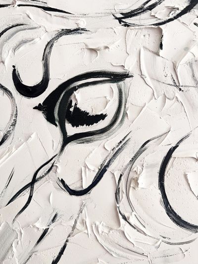 Картина на Мира Бъчварова - Черен кон / Black Horse