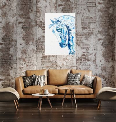 Картина на Мира Бъчварова - Син кон / Blue Horse