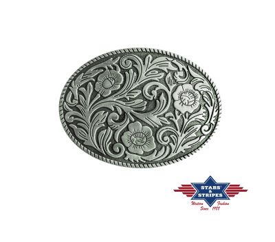 Каубойска катарама с флорални мотиви / Stars And Stripes