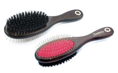 Двустранна четка за опашка и грива с метални щифтове 