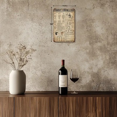 Метален уестърн постер / Cowboy knowledge