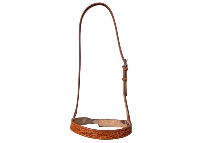 Кожен уестърн презносник - кавесон, с флорални мотиви