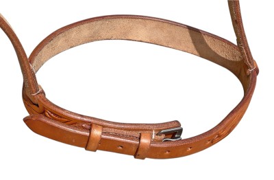 Кожен уестърн презносник - кавесон, с флорални мотиви