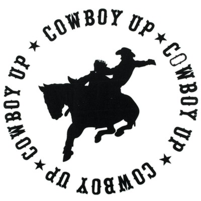 Стикер Cowboy Up / Western Express
