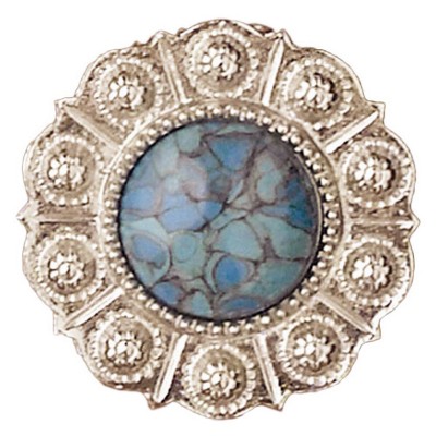 Тюркоазена брошка за шал или бандана / Western Express